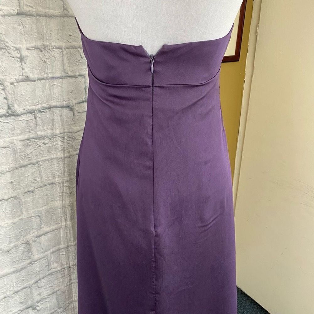 Bari Jay women 8 raised flower halter top empire waist floor length dress purple - Picture 9 of 15